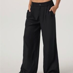 Vuori Black Trestles Twill Wideleg Women's Pants Trousers Size Small